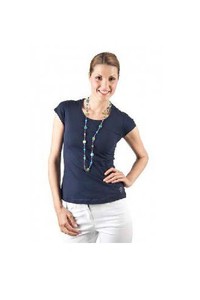 Lybwylson by Toff Togs T-Shirt mit Kontrastn�hten Damenshirt dunkelblau