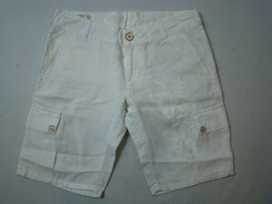 NFY 321 kurze Leinenhose Damenhose Short Bermuda wei�