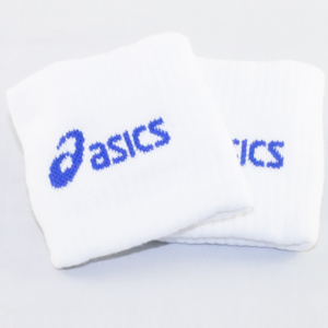 2x Asics Schweissbänder White-Royal (weiß / blau)