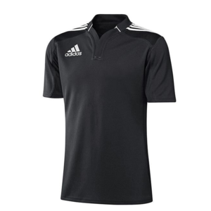 Adidas 3 Stripe Jersey Rugby Polo T-Shirt Funktionsshirt schwarz/wei O59612