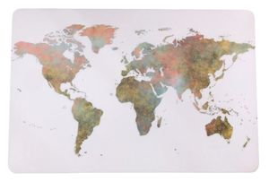 Schreibtischunterlage Kontinente auf weiem Grund / Welt / Weltkarte / Erde  40 x 60 cm abwischbar 