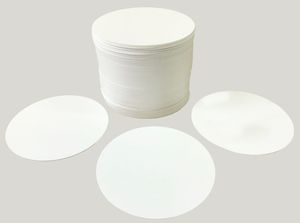 100 Bierdeckel Untersetzer wei Kunststoff Polypropylenfolie abwischbar Durchmesser 9,9 cm