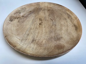 Teller / Dekoschale Schale rund aus Mangoholz braun Deko Ablage Holz ca. 30 cm 
