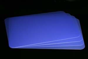 Tischunterlagen-Set dunkelblau transparent, 4-teilig, abwaschbar, Tischset, Platzset