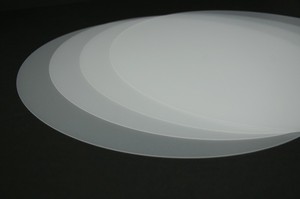 Tischset transparent abwaschbar 38 cm rund 4-teilig