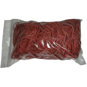 100 g Gummiringe rot 50 mm � 1,2 x 1,2 mm breit