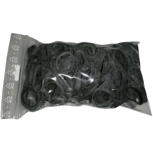 100 g Gummiringe schwarz 20 mm � 1,2 x 4 mm breit