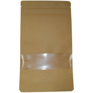 200 Aromabeutel mit Druckverschluss und Fenster braun 130x225mm