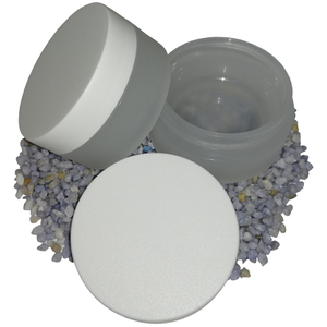 40 Cremedosen Nina 25ml Doppelwandig milchig mit Deckel Wei�