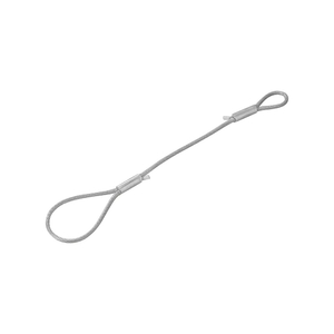 Abrei�seil 40cm mit Schlaufen aus Stahldraht und Aluminium