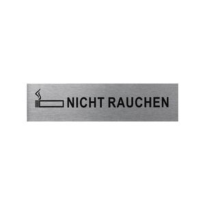 Aluminium T�rschild Nicht Rauchen 160x40mm