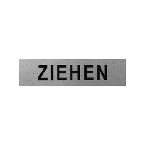 Aluminium T�rschild Ziehen 160x40mm
