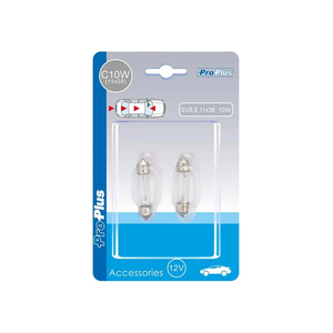 Autolampe 12V 10W SV8,5 11x38 2 St�ck im Blister