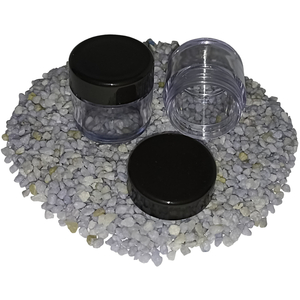 10 x Designer Glasoptik Tiegel Saskia 15ml Geldosen Leer