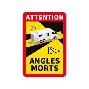 Toter Winkel Aufkleber Attention Angles Morts! Wohnmobil
