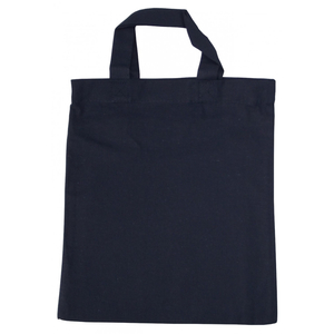 50 Baumwolltasche Mini blau 22x26 kurzer Henkel