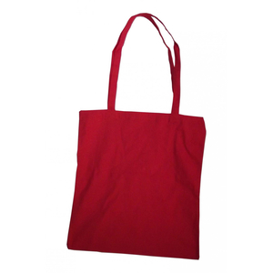 1 Baumwolltragetasche Stofftasche rot 38x42 langer Henkel