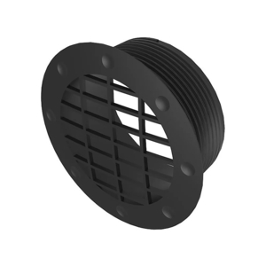 Whale-Luftkanal, festes L�ftungsgitter, 65 mm, schwarz