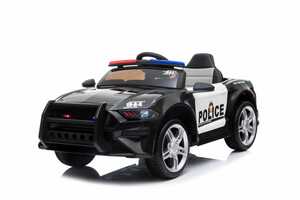 Kinderfahrzeug Elektro Auto Kinder Auto Polizei Design 12V 2x35W 2,4Ghz USB MP3 Sirene