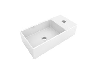 Keramik Waschtisch Waschbecken Wandmontage Wasch Tisch wei 45x30