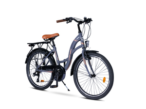 26 Zoll Alu City Bike Mdchen Fahrrad Aluminium Shimano 21 Gang RH 44cm