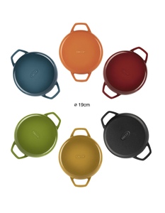 Servierpfanne aus Gusseisen mit 2 Seitengriffen Induktion 19cm