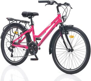 24 Zoll Alu Fahrrad Cityrad 24 Mdchen Fahrrad Rad 21G Rh 38 cm STVO