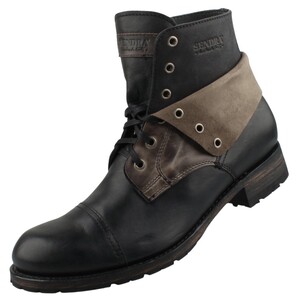 Sendra Herren Stiefel 11934 Schwarz/Grau