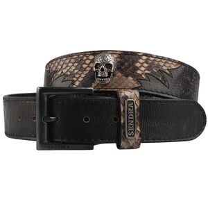 Sendra Python Lederg�rtel 1274 Braun