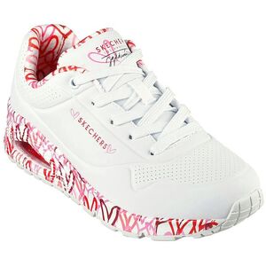 Skechers Uno Loving Love Damen Sneaker Wei/Pink/Rot