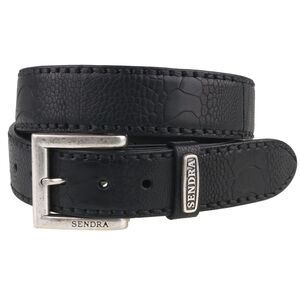 Sendra Strau�enleder G�rtel 1016 Schwarz