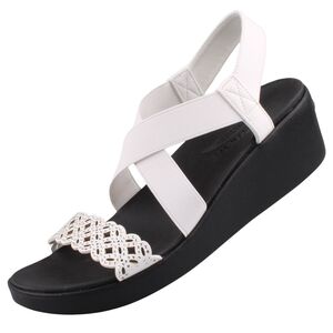 Skechers Damen Sandaletten Arch Fit Rumble Dance Party Wei