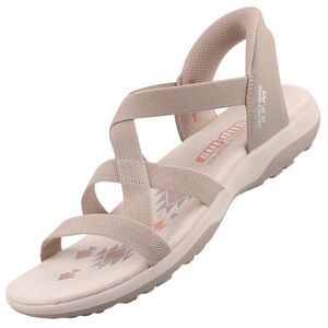 Skechers Reggae Slim Stretch Flex Damen Sandalen Grau