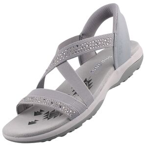 Skechers Reggae Slim Summer Sparkle Damen Sandalen Grau