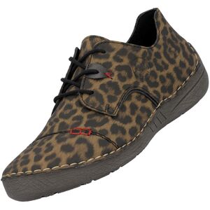 Rieker Damen Schnrschuhe Braun/Leopard