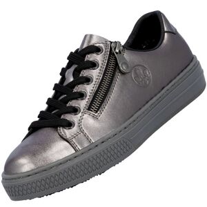 Rieker Damen Leder Sneaker Silber