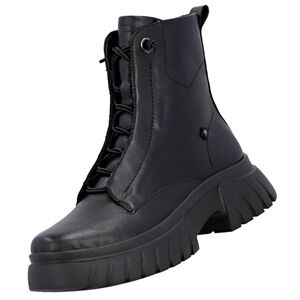 Rieker Damen Leder Stiefelette Schwarz
