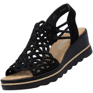 Rieker Damen Sandalette Schwarz