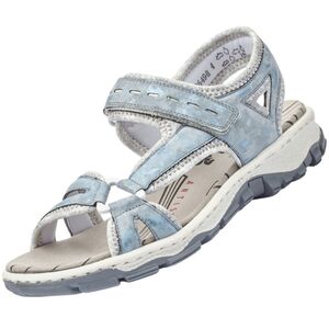 Rieker Damen Trekking Sandalen Blau