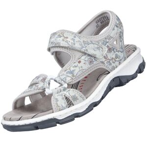 Rieker Damen Trekking Sandalen Grau/Mehrfarbig