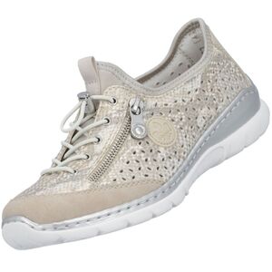 Rieker Damen Slipper Beige