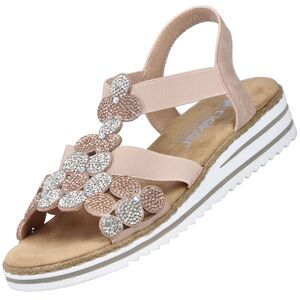 Rieker Damen Sandalette Rosa