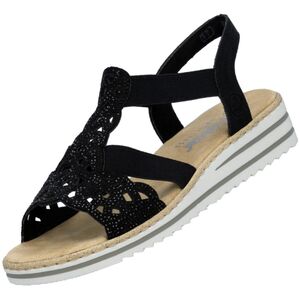 Rieker Damen Sandalette Schwarz
