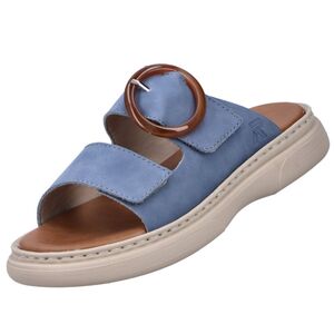 Rieker Damen Pantolette Blau - Extra Weit