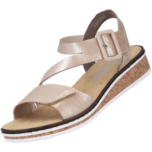 Rieker Damen Keil-Sandaletten Beige
