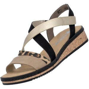Rieker Damen Sandalette Mehrfarbig/Leopard