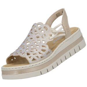 Rieker Damen Sandalette Beige