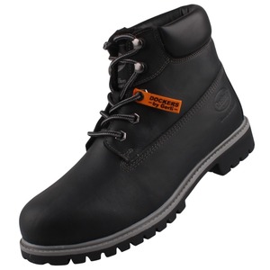 Dockers by Gerli Herren Leder Stiefel gefttert Schwarz