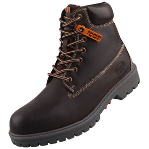 Dockers by Gerli Herren Leder Stiefel gefttert Dunkelbraun