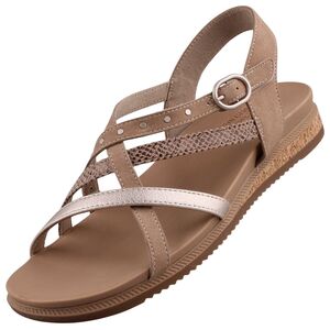 Skechers Bobs Desert Kiss Low - Seaside Sling Damen Sandale Braun